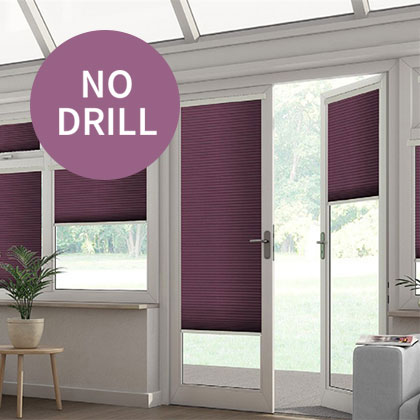 No Drill Cellular Blinds