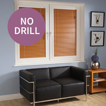 No Drill Wood Blinds