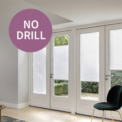 No Drill Pleated Blinds